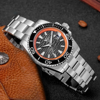 Montre de plongée de luxe avec logo personnalisé, résistante à l'eau jusqu'à 200 m, TMI NH35, montre mécanique pour homme, marque privée