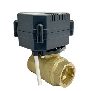 Válvula de bola motorizada de 12 V CC, válvula de control normalmente cerrada/abierta, mini actuador eléctrico con sello de silicona, asiento de PTFE e indicador de posición para agua. - Product Image 1