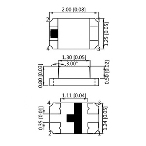 2012 điện năng thấp 90mW kép màu sắc LED 0805 SMD LED đèn linh kiện điện tử SMD LED - Product Image 6