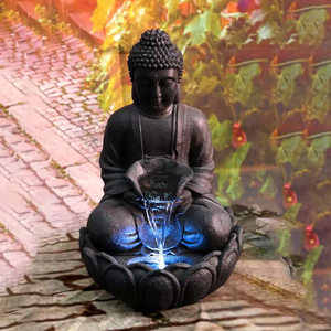 Fontaine d'eau en bronze moulé sous pression, statue de <span class=keywords><strong>Bouddha</strong></span> moderne, décoration extérieure pour <span class=keywords><strong>jardin</strong></span>, maison, parc - Product Image 1