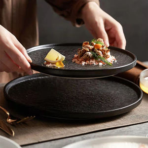 Plato de carne y ensalada japonés moderno de 8,5/10,5 pulgadas, platos de gres de <span class=keywords><strong>roca</strong></span> <span class=keywords><strong>occidental</strong></span>, platos de porcelana para uso doméstico y hotelero - Product Image 5