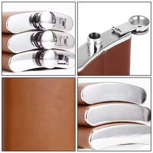 Petaca de <span class=keywords><strong>whisky</strong></span> de acero inoxidable y metal personalizada con logotipo personalizado, Petaca de cuero para <span class=keywords><strong>whisky</strong></span>, juego de regalo para <span class=keywords><strong>Sandy</strong></span> Macdonald - Product Image 4