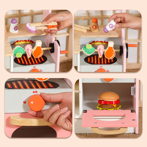 Set Gioco Cucina BBQ <span class=keywords><strong>per</strong></span> Bambini con Fornello Realistico e Cibo Finto, Giocattolo da Cucina <span class=keywords><strong>per</strong></span> Divertimento all'Aperto - Product Image 3