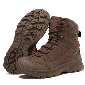 DFB926 AS33 Brown Tactical <b>Hiking</b> <b>Boots</b> Waterproof Outdoor Leather Men's Desert <b>Boots</b> All Seasons - Product Image 1