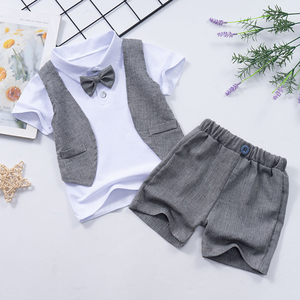 2022 the New Lattice Grain Hot <b>Toddler</b> Boy Clothes for Kids 1-5 Years Low Price Boy Shorts for Kid Children t Shirts Suit - Product Image 2