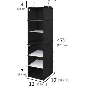 Organisateur suspendu à 6 étagères, rangement de placard amovible pour chambre à coucher, chambre d'enfant, salon - Product Image 3