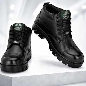 Chaussures de sécurité industrielles pour hommes, en acier, avec embout de protection, bottes de travail en cuir, semelle antidérapante, construction durable, chaussures de protection robustes - Product Image 2