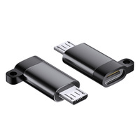 Convertisseur d'adaptateur femelle de connecteur Micro USB B mâle vers USB Type C pour téléphone intelligent Android
