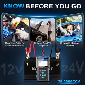 เครื่องทดสอบแบตเตอรี่รถยนต์ 12V/24V 20-2000CCA สำหรับแบตเตอรี่รถยนต์และเครื่องกำเนิดไฟฟ้ากระแสสลับ ยี่ห้อ OLIVER รุ่น BT300 สีดำ/น้ำเงิน - Product Image 5