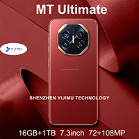 Teléfono Celular MT 16G+1TB Android 15 de 7,3 Pulgadas, 5G Global, Navegación GPS, Doble SIM, Pantalla Grande, Memoria Flash, Resistente y Duradero
