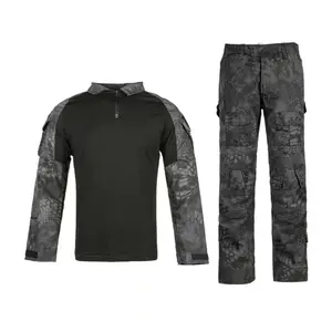 Proveedor mayorista con traje de combate de camuflaje caqui FG WL colorido, uniforme táctico, traje de rana, artículos para exteriores con bolsillo mudo