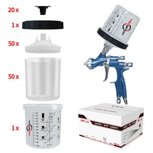 HANSPRAY 650 Coppa Monouso in Plastica per Pistola a Spruzzo con Miscelatore di Vernice, Capacità 650ml, Filtro da 125/190 <span class=keywords><strong>Micron</strong></span> per Verniciatura Auto - Product Image 3