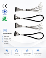 Câble LVDS personnalisé avec faisceau de câblage, longueur sur mesure, pour ordinateur industriel, câble de signal interne avec gaine tressée