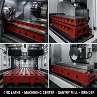 Pièces de rechange OEM personnalisées pour grande machine de fraisage CNC robuste avec cadre en acier moulé et soudé pour la fabrication de bases métalliques