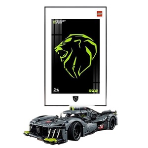 Bloques de Pared Compatibles con <span class=keywords><strong>Lego</strong></span> de 3.5CM de Grosor, Seleccionados con Rigor, Marco de Fotos de Aleación de Aluminio para 911 Bugatti Ferrari - Product Image 5