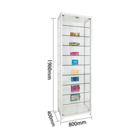 Prix d'usine vitrine murale en verre à LED Vitrines pour fumeurs Vitrines avec serrure