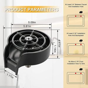 Hot Sale Automatic <strong>Glass</strong> Rinser Water Spraying Holes Pressure <strong>Bar</strong> Coffee Cup <strong>Cleaner</strong> Kitchen <strong>Sink</strong> Washer Baby Bottle <strong>Cleaner</strong> - Product Image 3