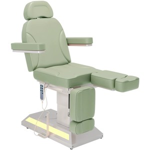 Table de massage électrique à trois moteurs en cuir PU, cadre en acier inoxydable moderne, multifonctionnelle pour extensions de cils - Product Image 5