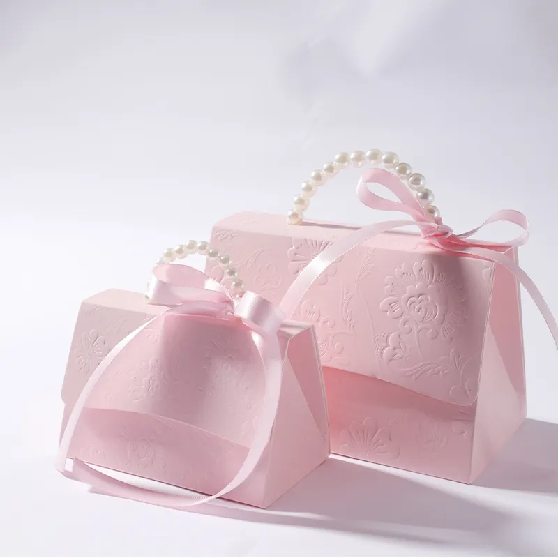 Venta al por mayor de lujo caja de dulces Mini bolsas de embalaje caja de papel para caja de juego de regalo pequeñas bolsas de regalo boda favores decoración de fiesta