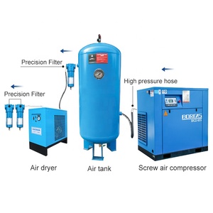 经济型2级压缩电动空气压缩机15% 节能固定螺杆设计交流越南固定电机 - Product Image 5