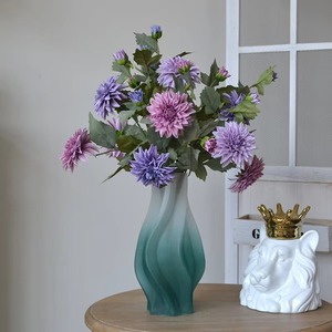 Fleurs artificielles en soie style vintage automne, dahlias à 2 têtes, pour mariage, maison, Saint-Valentin, Nouvel An (vente en gros) - Product Image 3