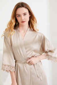 FUNG 3031 <span class=keywords><strong>donna</strong></span> Sexy abito <span class=keywords><strong>da</strong></span> <span class=keywords><strong>notte</strong></span> in raso di pizzo <span class=keywords><strong>vestaglia</strong></span> <span class=keywords><strong>da</strong></span> bagno abbigliamento per dormire abito Kimono <span class=keywords><strong>da</strong></span> <span class=keywords><strong>donna</strong></span> - Product Image 3