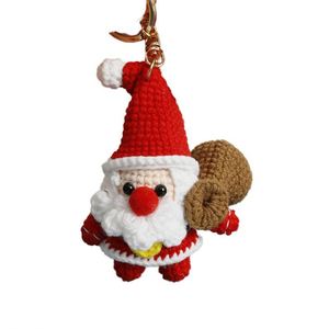 Muñeco de Santa Claus de Ganchillo Hecho a Mano y Ecológico con Relleno Seguro - Decoración Navideña, Llavero, Decoración para el Hogar, Regalo - Product Image 1