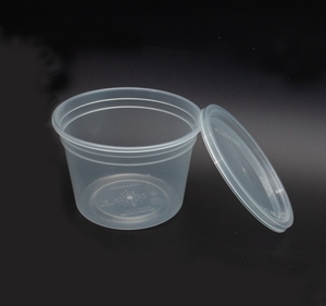 Clear Disposable PP <b>Plastic</b> Deli Cups with <b>Lids</b>, Food Storage <b>Containers</b> for Takeout, Desserts, Sauces and Catering - Product Image 3