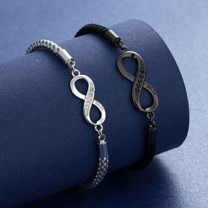 Juego de 2 Pulseras para Parejas, Hombre y Mujer, Pulseras de Cadena para Mejores Amigos, Pulsera Tejida Creativa en Forma de 8 - Product Image 2