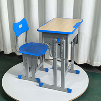 Ensemble bureau et chaise d'école à hauteur réglable, table d'étude en panneau MDF de 1,8 cm avec tiroir pour salle de classe primaire, certifié CE ISO, OEM