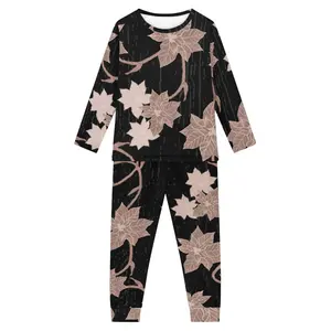 Piyama anak motif bunga Hawaii, pakaian tidur anak kustom desain baru, baju tidur lembut nyaman
