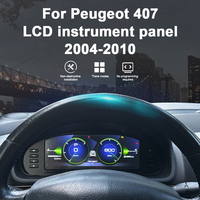 ZWNAV Layar LCD 10.25 Inci Kluster Digital Dashboard Digital untuk PEUGEOT 407 2004-2010 Tampilan Speedometer Instrumen