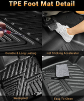 Tapis de Sol de Voiture TPE 5D Antidérapant et Étanche de Haute Qualité pour Toyota Prado