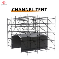 Tente de tunnel d'accès Layher, chapiteau de passage en PVC imperméable pour entrée de festival