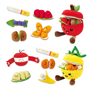 LKTOYS OEMODM Juguete de Peluche para Bebés Recién <span class=keywords><strong>Nacidos</strong></span>, Montessori, Juego de Clasificación Cognitiva de Frutas y Verduras, Juego de Juguetes de Peluche de Frutas - Product Image 1