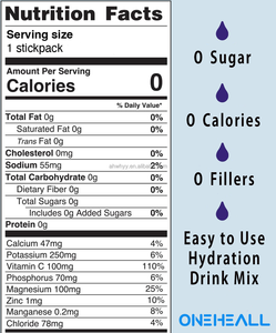 مسحوق إلكتروليتات رياضي للترطيب مع فيتامين سي خالٍ من السكر، مكمل طاقة للبالغين - Product Image 2