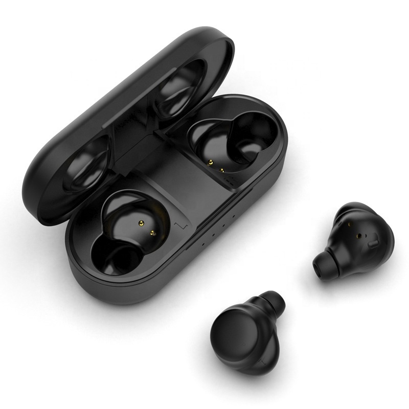 Наушники-вкладыши TWS True Wireless Stereo Mini Беспроводные спортивные наушники стерео Sweatproof наушники с шумоподавлением bluetooth гарнитуры с зарядным футляром