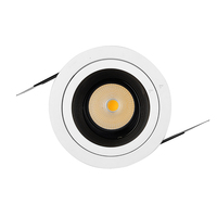 Plafonnier encastré LED en aluminium 25W, diamètre 120mm, faisceau étroit, réflecteur, IP44, usage hôtelier, design moderne, CRI 90, 2500 lumens