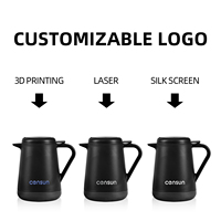 20oz Stocké Carafe Isolé Thermique En Acier Inoxydable café théière ensemble avec infuseur