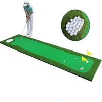 Tapis de golf d'intérieur professionnel 3,3x10 pieds en gazon artificiel (EVA/PP) avec fosse à sable pour la pratique à domicile