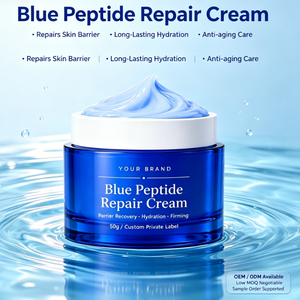 Crema Facial Hidratante Elástica con Péptidos Azules y Logotipo Personalizado, Repara la Barrera Cutánea, Antiarrugas, Venta al Por Mayor OEM - Product Image 5