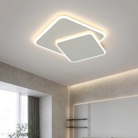 Plafonnier LED carré ultra-fin moderne en fer et acrylique, à intensité variable, pour salon, chambre et décoration intérieure (vente en gros)