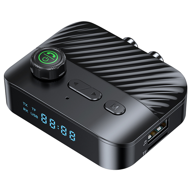 BT 5.3 Audio Receiver Transmitter RCA/AUX/TF Card/U Disk Wireless Audio Adapter for Headphones/Speakers/TV/PC /Car