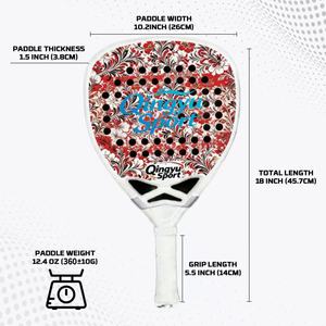 Raqueta de Pádel Profesional Personalizada de Alta Calidad Qingyu Sport, Nueva Raqueta de Tenis de Playa con Núcleo de Eva de Carbono 18K y Malla 12K - Product Image 6