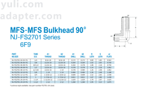Konektor Hidrolik Baja Karbon Male O-ring Face Seal ORFS 90 Derajat Elbow 6F9 Bulkhead Lock Nut Hydraulic Fitting Adapter