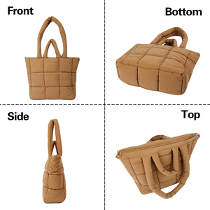 Puffer Tote <strong>Bag</strong> Quilted Puffy Purse Cute Padded Winter Shoulder <strong>Bags</strong> Lightweight Down Handbag for Women Work Travel - Product Image 5