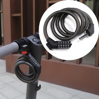 Stock en entrepôt européen Scooter électrique Serrure à mot de passe en fil d'acier Serrure à câble antivol à quatre cadenas Serrure à mot de passe de sécurité pour vélo