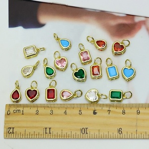 Pendentifs unisexes mignons et originaux de style punk, en laiton plaqué or 18 carats, avec zircon géométrique, forme cylindrique, bijoux - Product Image 6