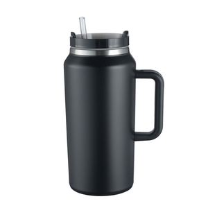Gobelet de voyage isotherme en acier inoxydable de 64 oz avec poignée, anti-fuite, portable, pour la conservation du froid et du chaud au quotidien - Product Image 2