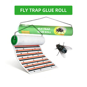 Trampa para Moscas Adhesiva Resistente, Impermeable, de Larga Duración, en Rollo, para Hogar, Cocina, Restaurante, Granja, Almacén, Entrega Rápida - Product Image 1